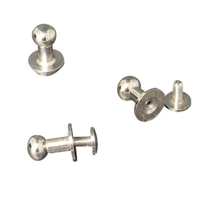Rivetti a testa sferica con vite, 13 mm, nichelato 