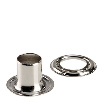 Occhielli per teloni inossidabili, autoperforanti, ottone null | Occhielli tondi #2XL (⌀ 9,2 mm) con gambo extra lungo da 11,5 mm