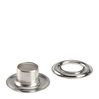 Occhielli per teloni inossidabili, autoperforanti, ottone null | Occhielli tondi #3L (⌀ 11,3 mm) con gambo lungo da 9 mm