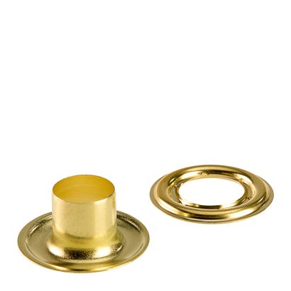 Occhielli per teloni inossidabili, autoperforanti, ottone null | Occhielli tondi #3XL (⌀ 11,3 mm) con gambo extra lungo da 11,5 mm
