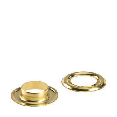 Occhielli per teloni inossidabili, autoperforanti, ottone null | Occhielli tondi #4 (⌀ 15,2 mm)