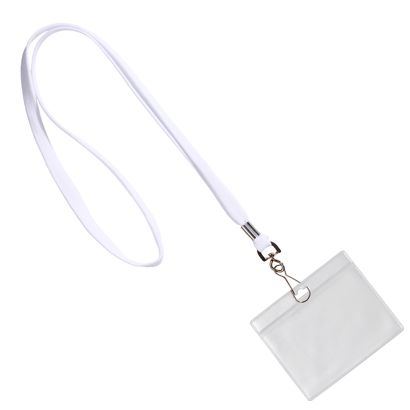 Porta badge da collo formato orizzontale | null | 86 x 54 mm