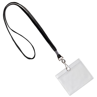 Porta badge da collo formato orizzontale | null | 86 x 54 mm