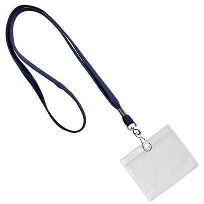 Porta badge da collo formato orizzontale | null | 86 x 54 mm