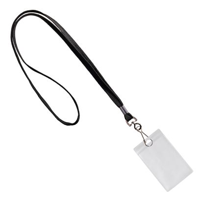 Porta badge da collo formato verticale | null | 86 x 54 mm