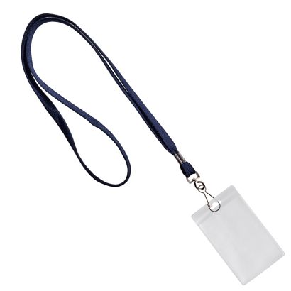 Porta badge da collo formato verticale | null | 86 x 54 mm