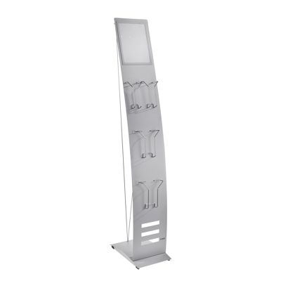 Porta brochure TEC-ART espositore stretto con cornice magnetica e scomparti per brochure