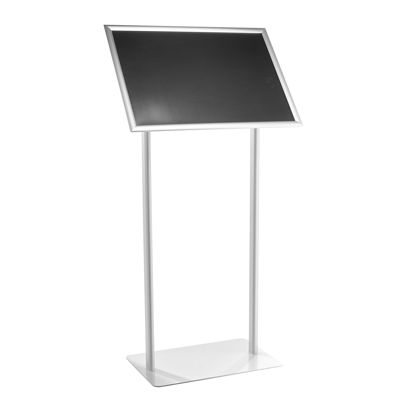 Espositore a leggio CLASSIC A2 con cornice a scatto argento 