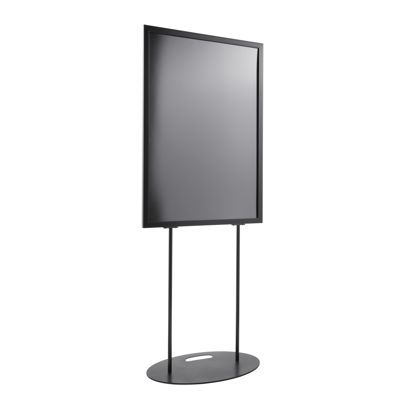 Espositore poster A1, piede ovale nero 