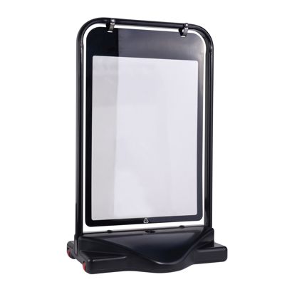 Cavalletto pubblicitario SWING-STOP A1 con serbatoio d’acqua, nero 