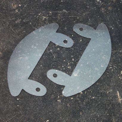 Fastener, semicircolare, trasparente 