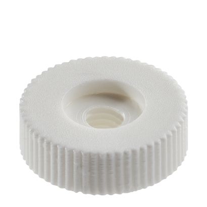 Dado zigrinato M4 plastica bianco 