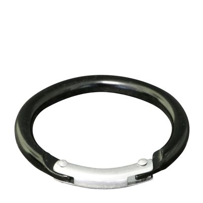 Moschettone, rotondo, 38 mm, alluminio, nero null