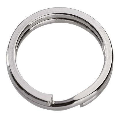 Anelli portachiavi, nichelati, piatti 20 mm