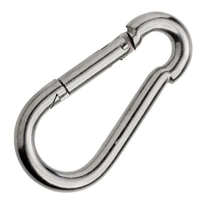 Moschettone, acciaio inox, lucidato 70 mm