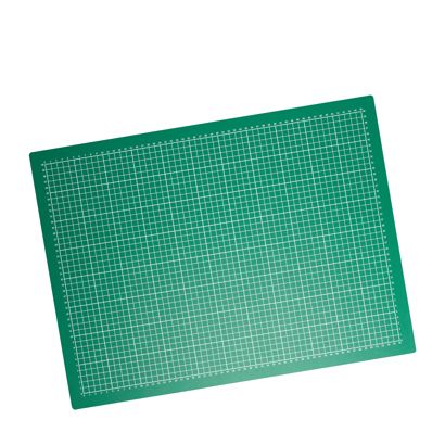 Tappetino da taglio A2, 60 x 45 cm, autorigenerante, con reticolato verde|nero 