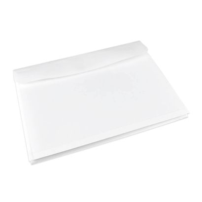 Busta portadocumenti A4, con chiusura a strappo e piega ad espansione fino a 400 fogli, plastica PP, bianco 