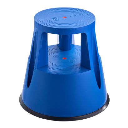 Sgabello con ruote, plastica, 2 gradini null