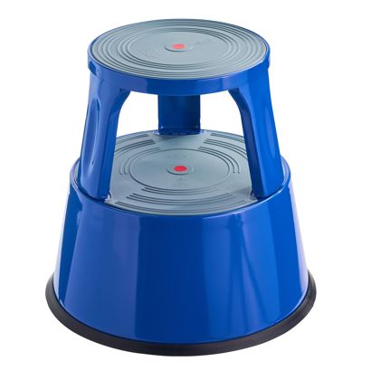 Sgabello con ruote, metallo, 2 gradini null