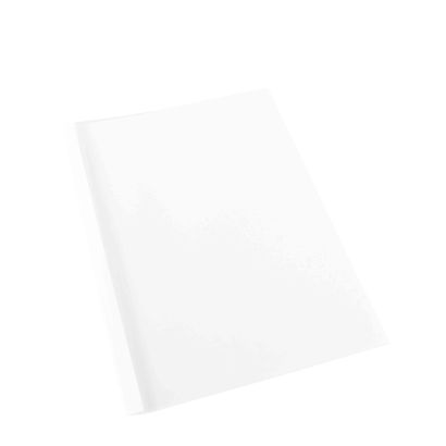Cartellina a rilegatura termica A4, linguetta di archiviazione, cartoncino, per un massimo di 15 fogli, bianco 1,5 mm