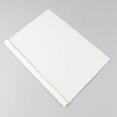 Cartellina a rilegatura termica A4, cartoncino, per un massimo di 30 fogli, bianco 3 mm