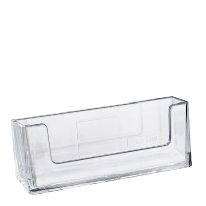 Taymar Porta Biglietti Da Visita Da Parete - Orizzontale DIN A8 (85x55 Mm), Trasparente Lucido, Adesivo