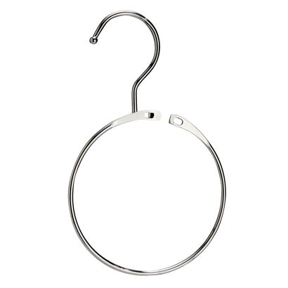 Anelli metallici apribili con gancio, 120 mm, nichelati 
