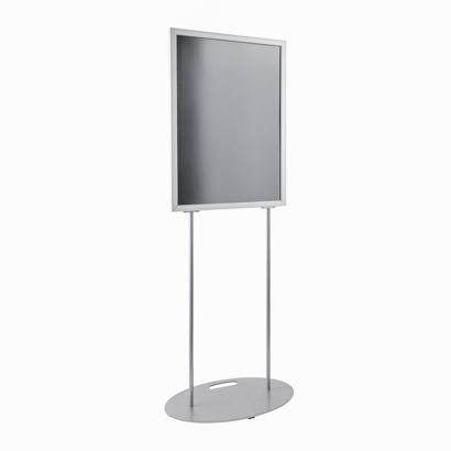 Espositore poster B2 bifacciale, piede ovale null