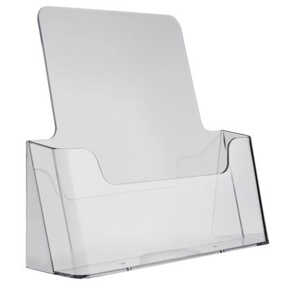 Porta brochure, polistirolo, trasparente PTXF 1 x A4