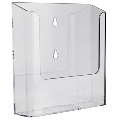 Porta brochure da parete, polistirolo, trasparente PTXD, 1 x A5  | trasparente 