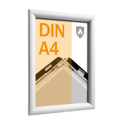 Cornice a scatto antincendio A4 con certificazione B-s1, d0 senza foglio di copertura  | argento 