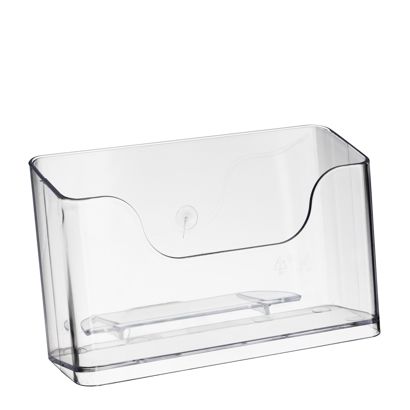 Porta brochure, polistirolo, trasparente PTXE 1 x formato orizzontale | A6