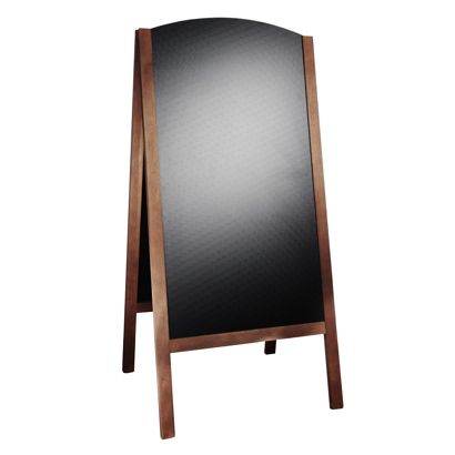 Cavalletto lavagna legno WOOD-STOP Switch L da esterno, lavagna 53 x 102 cm, marrone 