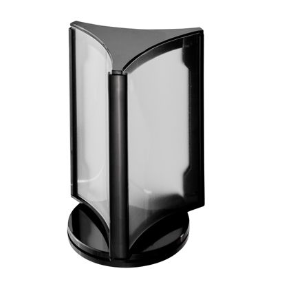 Porta menù girevole, 3 lati, formato A6, nero A6