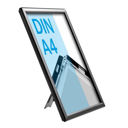 Cornice a scatto A4 Opti Frame, con supporto posteriore nero  | 14 mm