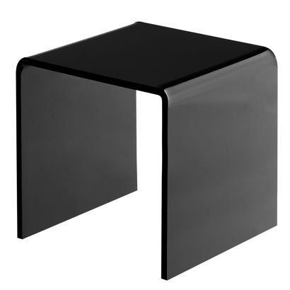 Espositore in acrilico a forma di U, nero 100 x 100 x 100 mm