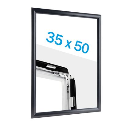 Cornice a scatto, alluminio, B3 25 mm, nero 