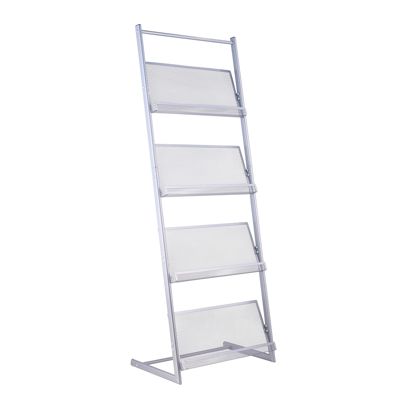 Espositore riviste DOVER, 8x A4, argento 8