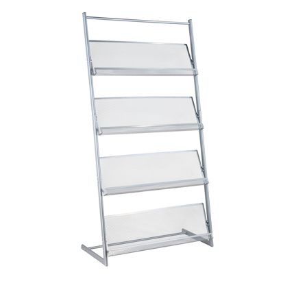 Espositore riviste DOVER, 12x A4, argento 12