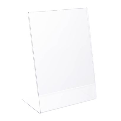 Porta avvisi da banco a L, formato verticale, infrangibile, PET A6