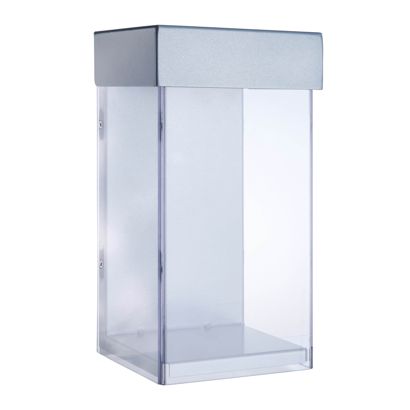 Porta brochure da esterno con coperchio,  extra profondo, Indisplay Shieldbox, ultra robusto 1/3 A4