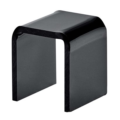 Espositore in acrilico a forma di U, nero 30 x 30 x 30 mm