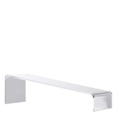 Espositore a ponte, acrilico, trasparente, inclinato 225 x 30-60 x 70 mm