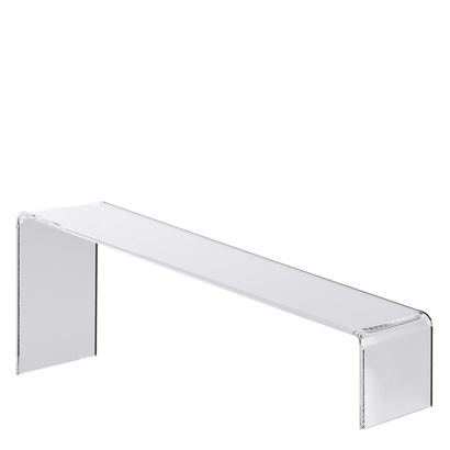 Espositore a ponte, acrilico, trasparente, inclinato 225 x 45-90 x 70 mm
