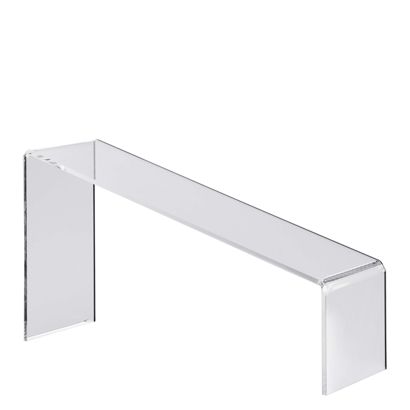 Espositore a ponte, acrilico, trasparente, inclinato 225 x 60-120 x 70 mm