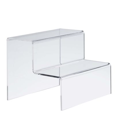Espositore a scaletta, acrilico null | 220 x 168 x 183 mm | a 2 gradini