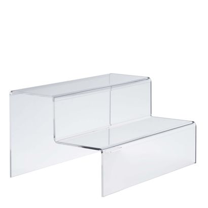 Espositore a scaletta, acrilico null | 300 x 170 x 220 mm | a 2 gradini