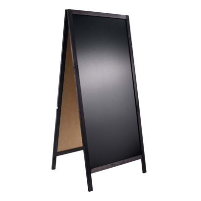 Cavalletto lavagna in legno WOOD-STOP Lite XL, 64 x 136 cm nero 