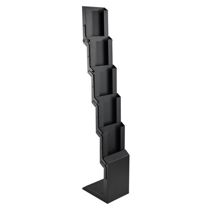 Portadepliant da terra CONCORD pieghevole, 5x A4 con borsa, nero nero 