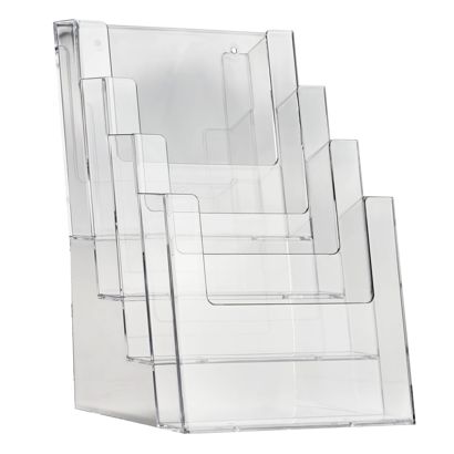 Porta brochure, polistirolo, formato verticale, Taymar 4 x A5